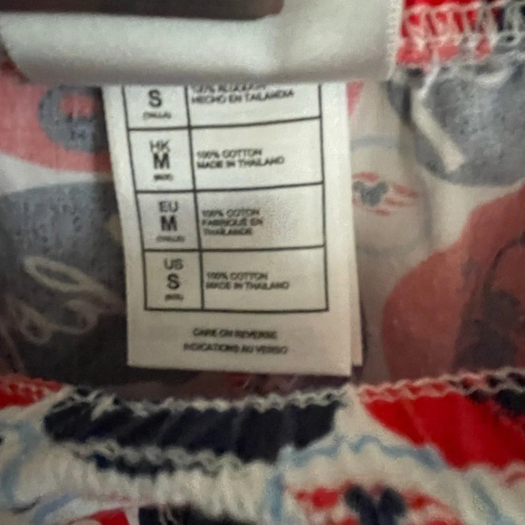 Disney Cruise Line Red White Blue Minnie Mouse Pajama Lounge Pants US Size Small - Picture 4 of 7